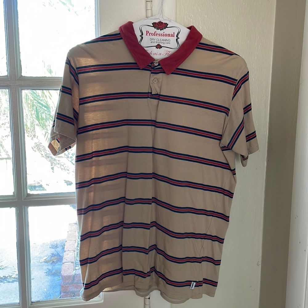 Striped Polo - Banks Journal - Mens Medium